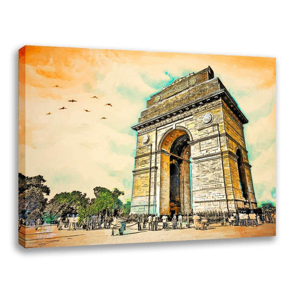 India Gate Delhi illustration or vectorGate#India#Delhi#vector | India gate,  Monument in india, Easy drawings