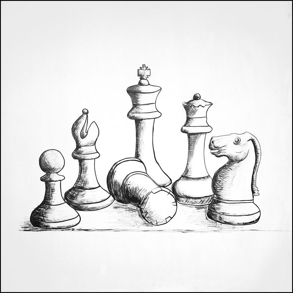 CHESS GAME PIECES 14392 Still Life Painting | Still Life Art | Buy ...